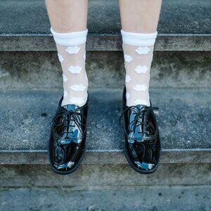 Patent Leather Lace-up Oxfords NWOT